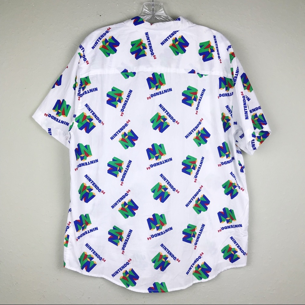 Men’s Button Down Nintendo 64 Logo Shirt Size XL - Picture 2 of 3